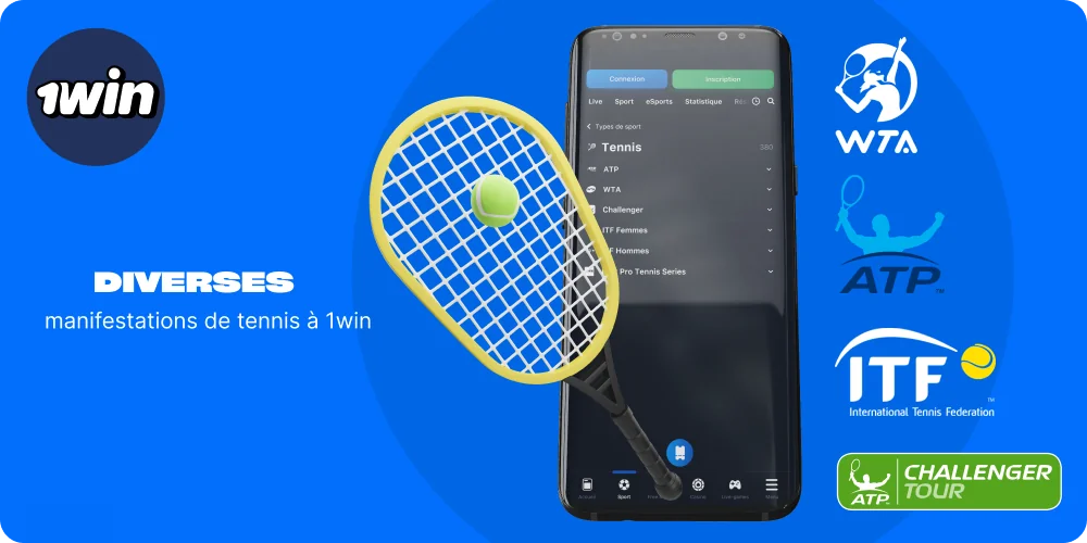 Le bookmaker 1win couvre tous les événements de tennis populaires et exotiques