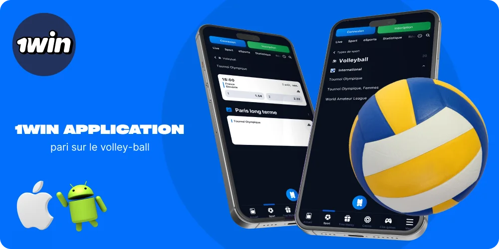 1win dispose d'applications de premier ordre compatibles avec les appareils Android et iOS qui vous permettent de parier sur le volley-ball en déplacement