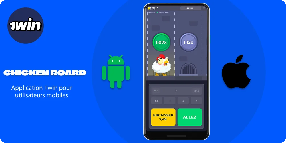 Les utilisateurs de Côte d'Ivoire peuvent télécharger l'application 1win Chicken Road pour Android et iOS