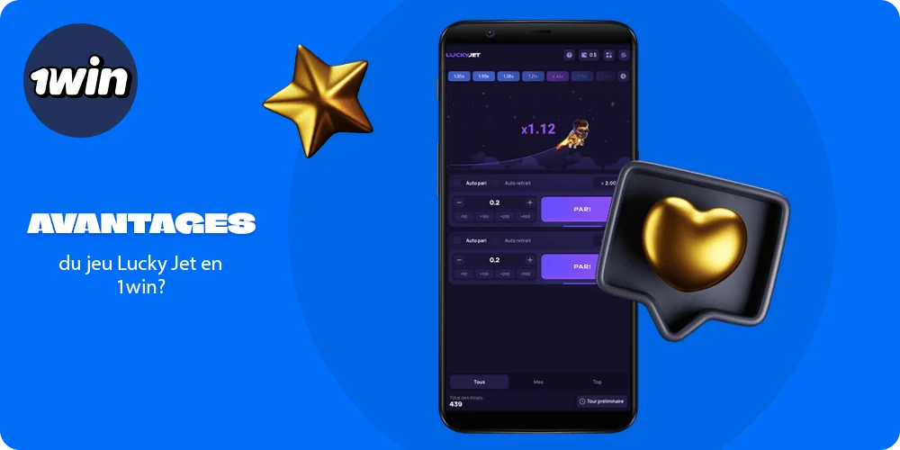 Avantages du jeu Lucky Jet en 1win