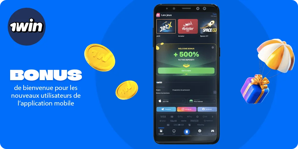 Informations sur le bonus de bienvenue 1win