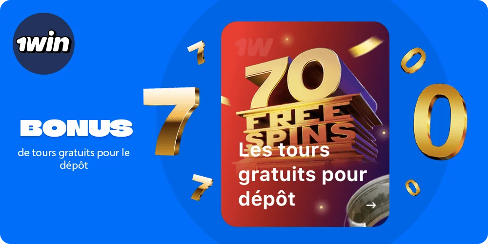 Brève information sur le bonus de tours gratuits 1win pour le dépôt