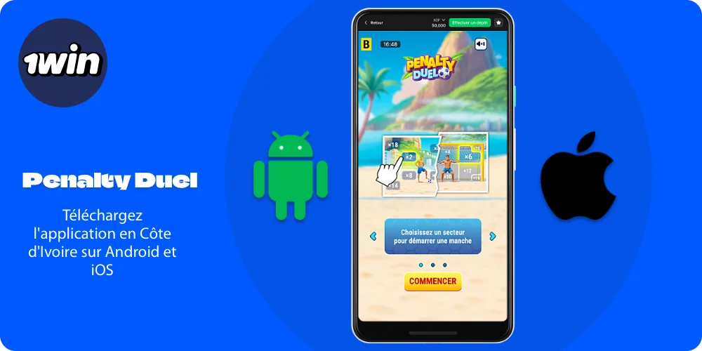 Les utilisateurs de Côte d'Ivoire peuvent télécharger gratuitement 1win Penalty Duel sur Android et iOS